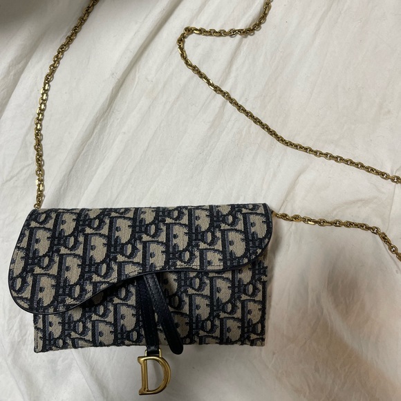 Dior Long Saddle Wallet with Chain *Authentic* - Picture 4 of 8